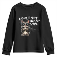 Fun Fact I Do Not Care Youth Sweatshirt Grumpy Cat Lover - Wonder Print Shop