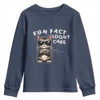Fun Fact I Do Not Care Youth Sweatshirt Grumpy Cat Lover - Wonder Print Shop