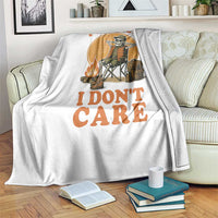 Fun Fact I Do Not Care Throw Blanket Funny Skeleton - Wonder Print Shop