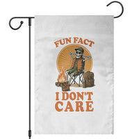 Fun Fact I Do Not Care Garden Flag Funny Skeleton - Wonder Print Shop