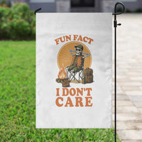 Fun Fact I Do Not Care Garden Flag Funny Skeleton - Wonder Print Shop