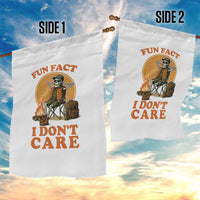 Fun Fact I Do Not Care Garden Flag Funny Skeleton - Wonder Print Shop