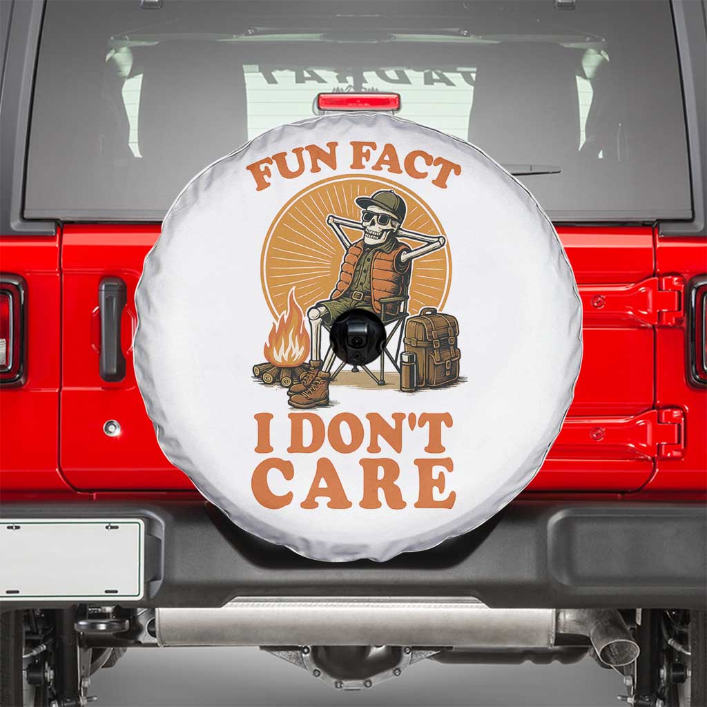 Fun Fact I Do Not Care Spare Tire Cover Funny Skeleton - Wonder Print Shop