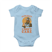 Fun Fact I Do Not Care Baby Onesie Funny Skeleton - Wonder Print Shop