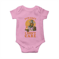 Fun Fact I Do Not Care Baby Onesie Funny Skeleton - Wonder Print Shop