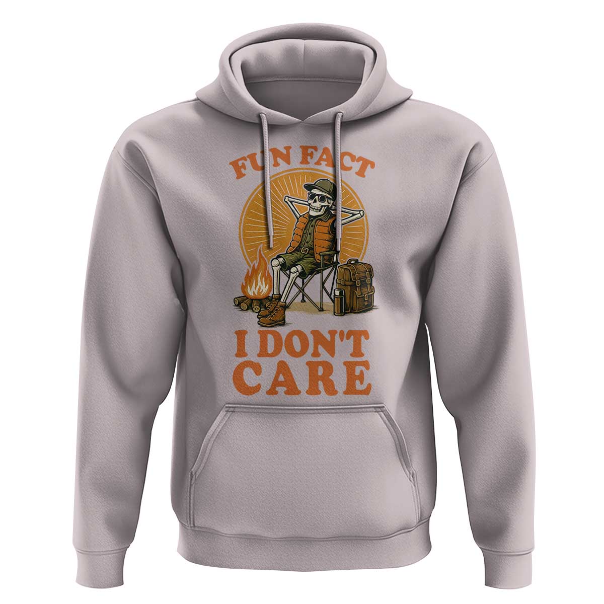 Fun Fact I Do Not Care Hoodie Funny Skeleton - Wonder Print Shop