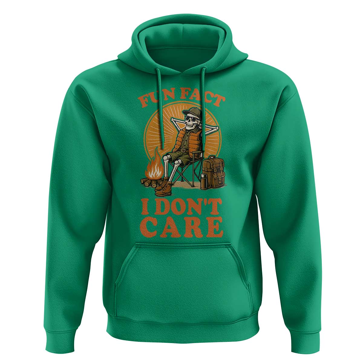 Fun Fact I Do Not Care Hoodie Funny Skeleton - Wonder Print Shop