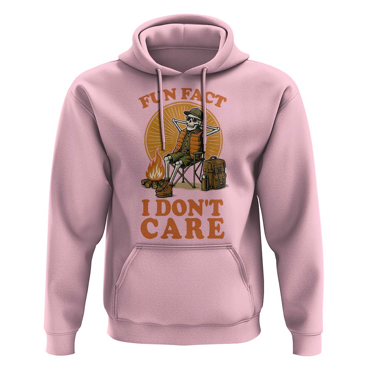 Fun Fact I Do Not Care Hoodie Funny Skeleton - Wonder Print Shop