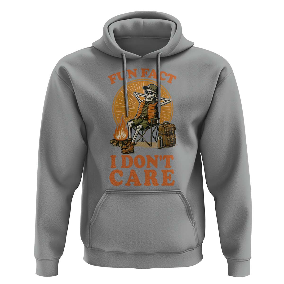 Fun Fact I Do Not Care Hoodie Funny Skeleton - Wonder Print Shop