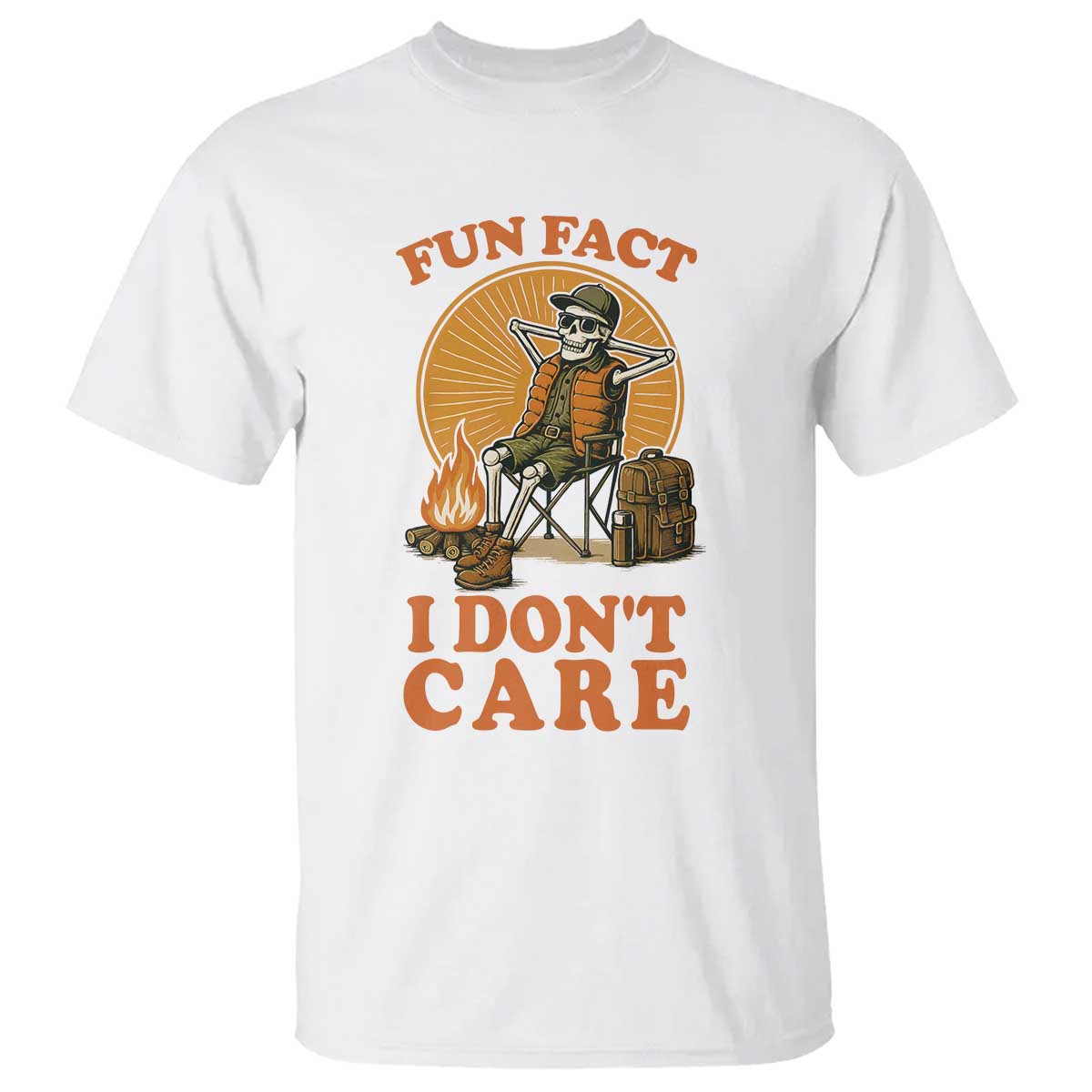 Fun Fact I Do Not Care T Shirt Funny Skeleton - Wonder Print Shop