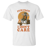 Fun Fact I Do Not Care T Shirt Funny Skeleton - Wonder Print Shop