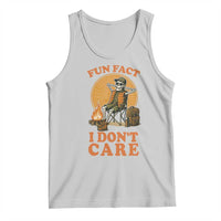 Fun Fact I Do Not Care Tank Top Funny Skeleton - Wonder Print Shop