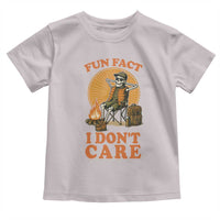 Fun Fact I Do Not Care Toddler T Shirt Funny Skeleton - Wonder Print Shop