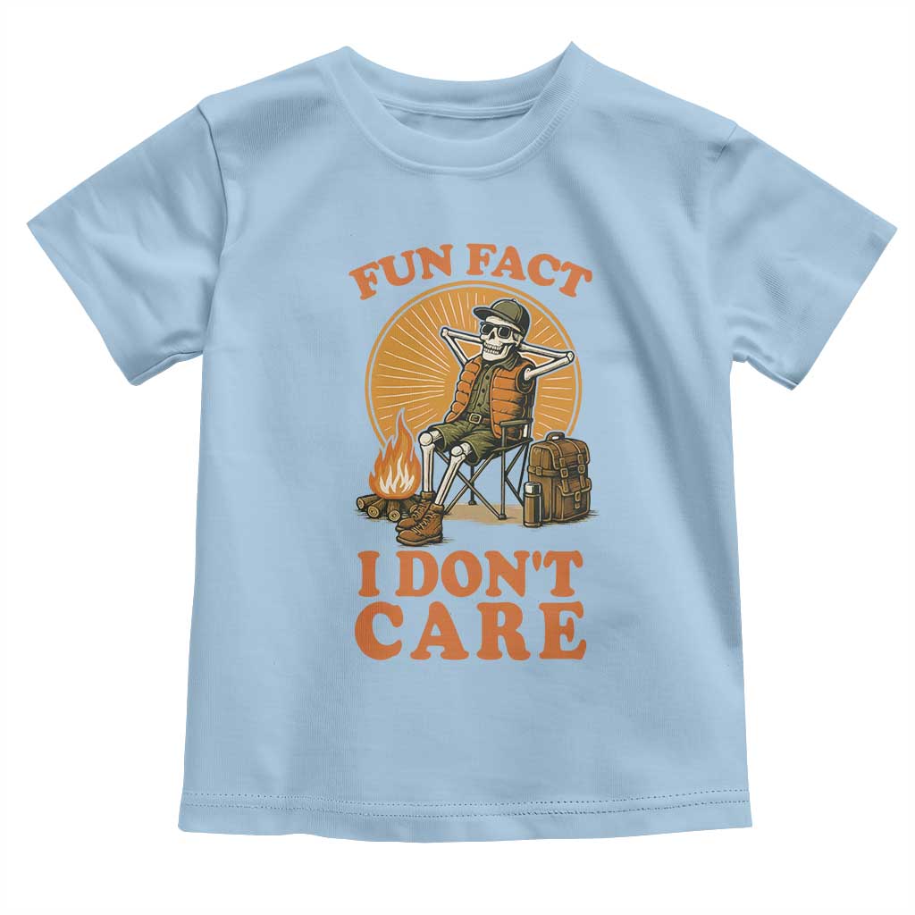 Fun Fact I Do Not Care Toddler T Shirt Funny Skeleton - Wonder Print Shop