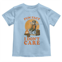 Fun Fact I Do Not Care Toddler T Shirt Funny Skeleton - Wonder Print Shop