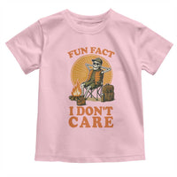 Fun Fact I Do Not Care Toddler T Shirt Funny Skeleton - Wonder Print Shop