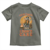 Fun Fact I Do Not Care Toddler T Shirt Funny Skeleton - Wonder Print Shop