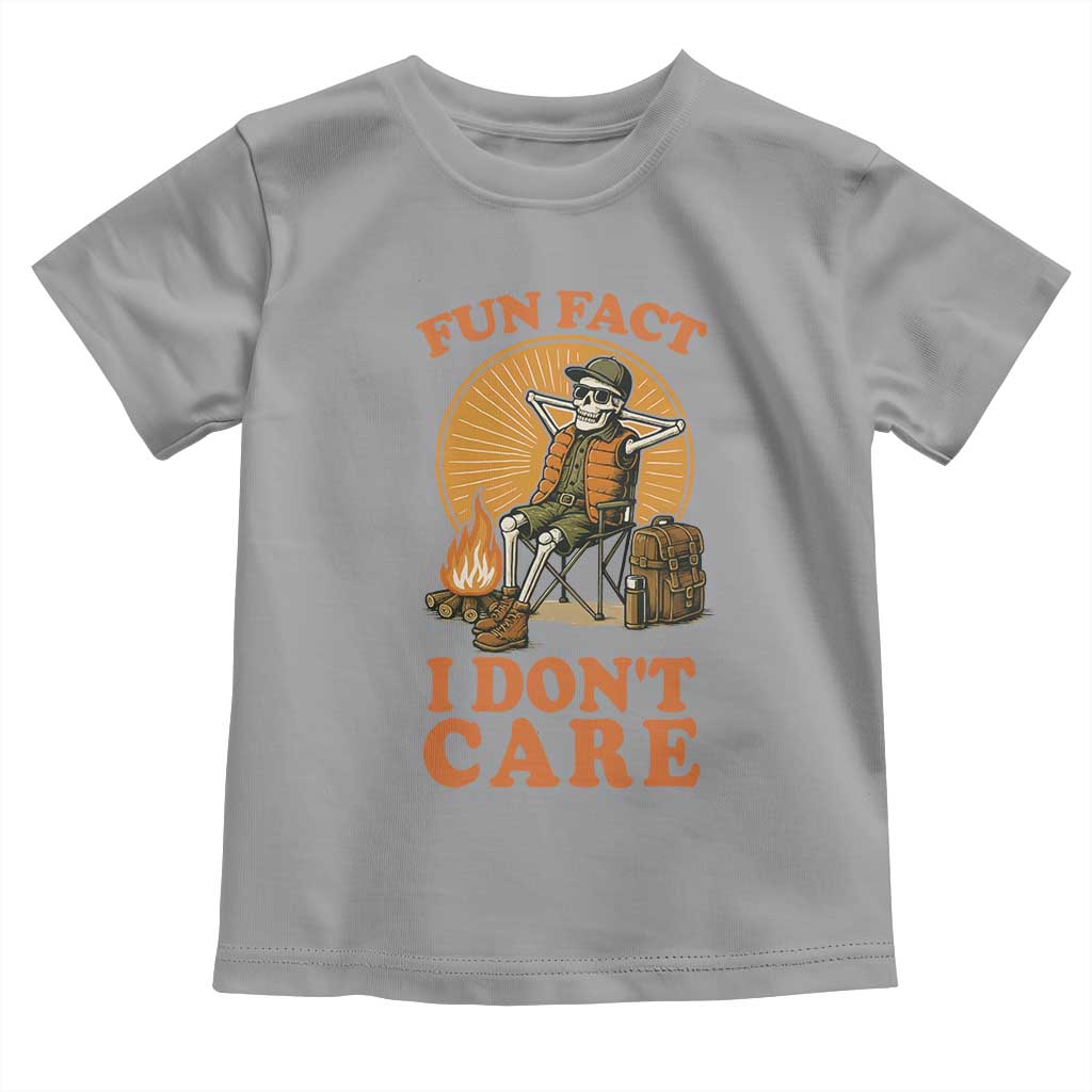 Fun Fact I Do Not Care Toddler T Shirt Funny Skeleton - Wonder Print Shop