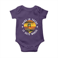 Hang In There It Gets Worse Baby Onesie Funny Frog - Wonder Print Shop