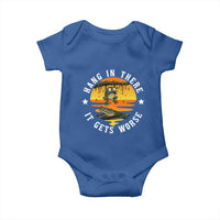 Hang In There It Gets Worse Baby Onesie Funny Frog - Wonder Print Shop
