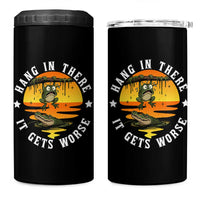 Hang In There It Gets Worse 4 in 1 Can Cooler Tumbler Funny Frog