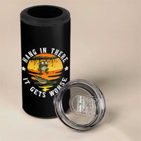 Hang In There It Gets Worse 4 in 1 Can Cooler Tumbler Funny Frog