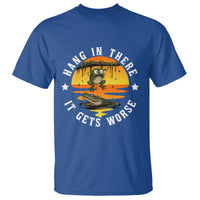 Hang In There It Gets Worse T Shirt Funny Frog - Wonder Print Shop