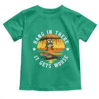 Hang In There It Gets Worse Toddler T Shirt Funny Frog - Wonder Print Shop