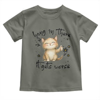 Hang In There It Gets Worse Toddler T Shirt Cat Lover - Wonder Print Shop
