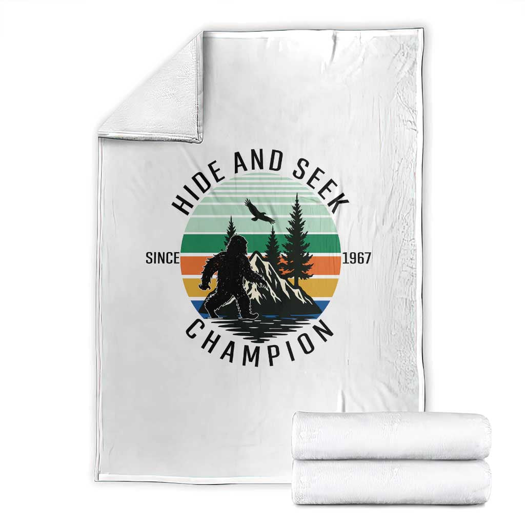 Hide And Seek Champion Throw Blanket Bigfoot Lover Gift - Wonder Print Shop