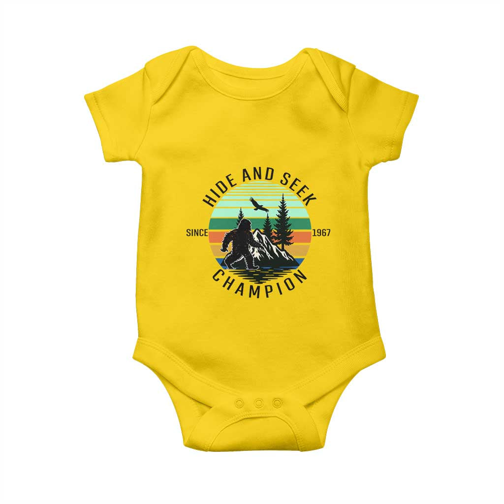 Hide And Seek Champion Baby Onesie Bigfoot Lover Gift - Wonder Print Shop