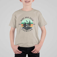 Hide And Seek Champion T Shirt For Kid Bigfoot Lover Gift - Wonder Print Shop