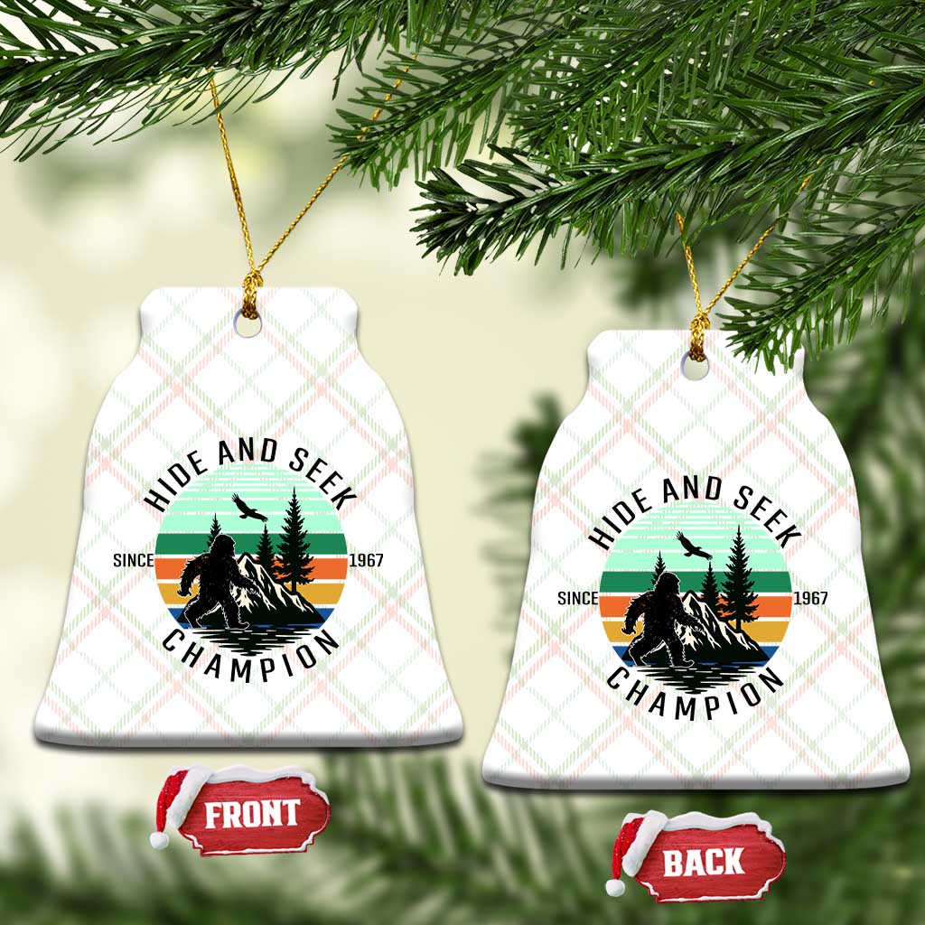 Hide And Seek Champion Ceramic Ornament Bigfoot Lover Gift - Wonder Print Shop