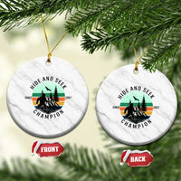 Hide And Seek Champion Ceramic Ornament Bigfoot Lover Gift - Wonder Print Shop