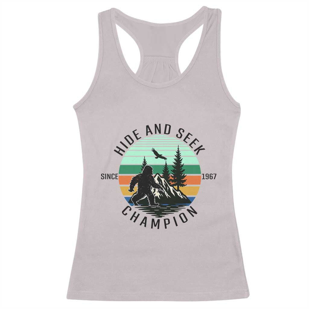 Hide And Seek Champion Racerback Tank Top Bigfoot Lover Gift - Wonder Print Shop