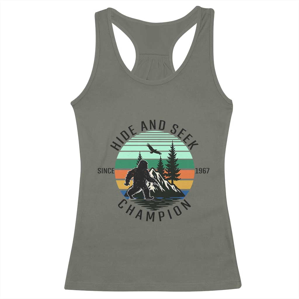 Hide And Seek Champion Racerback Tank Top Bigfoot Lover Gift - Wonder Print Shop