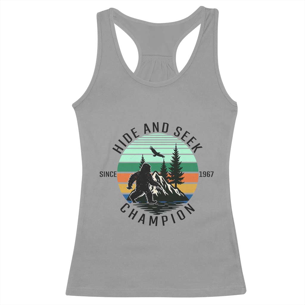 Hide And Seek Champion Racerback Tank Top Bigfoot Lover Gift - Wonder Print Shop