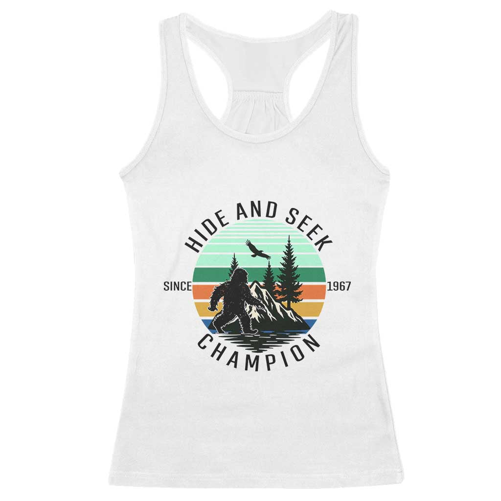 Hide And Seek Champion Racerback Tank Top Bigfoot Lover Gift - Wonder Print Shop