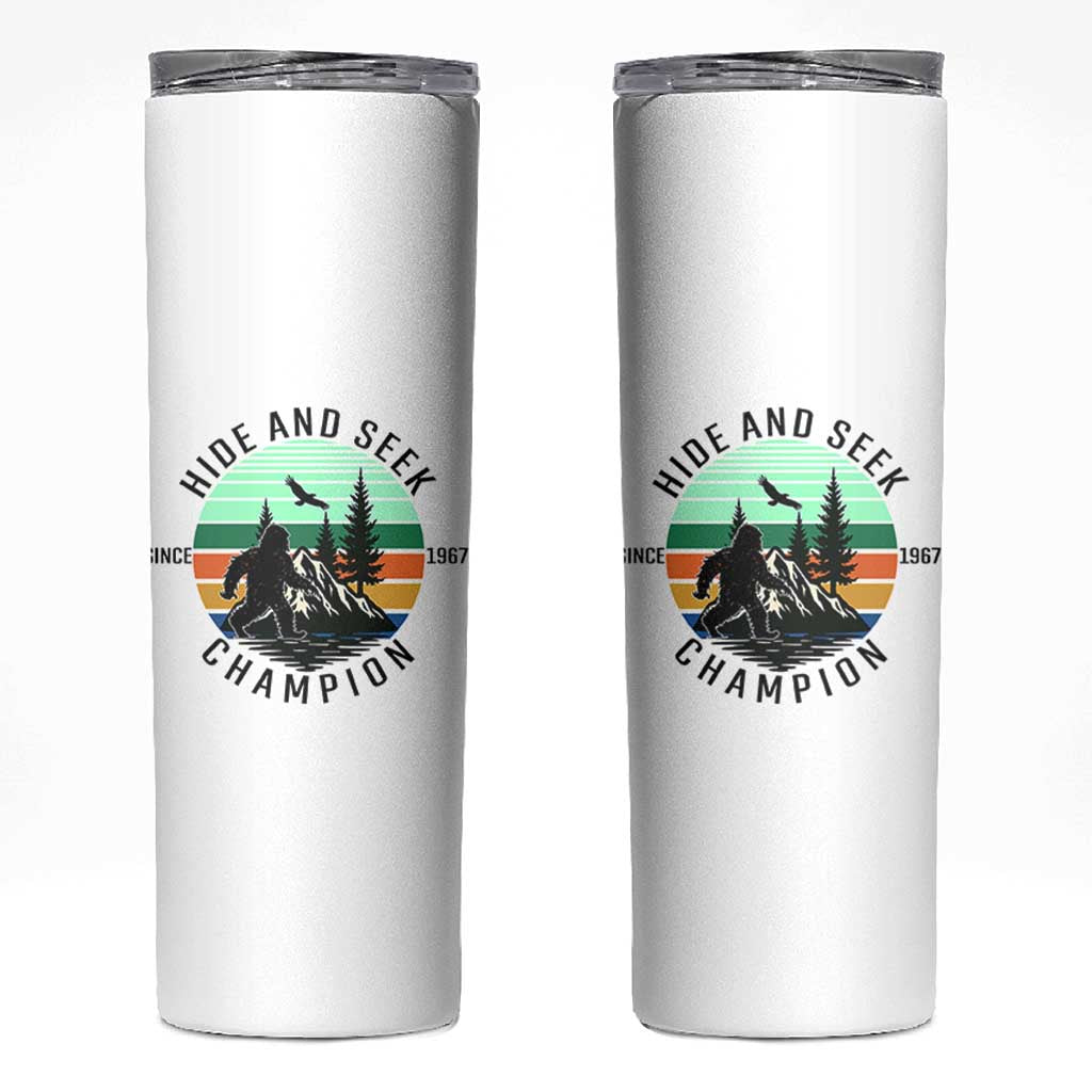 Hide And Seek Champion Skinny Tumbler Bigfoot Lover Gift