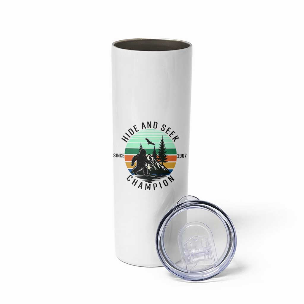 Hide And Seek Champion Skinny Tumbler Bigfoot Lover Gift