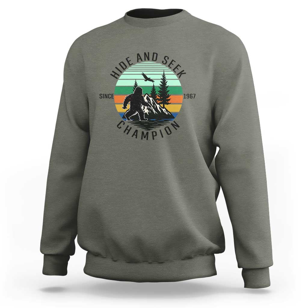 Hide And Seek Champion Sweatshirt Bigfoot Lover Gift - Wonder Print Shop