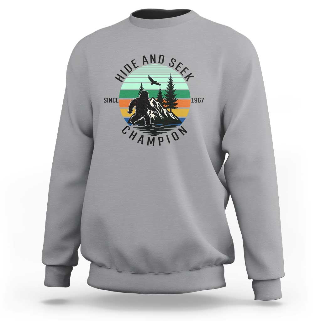 Hide And Seek Champion Sweatshirt Bigfoot Lover Gift - Wonder Print Shop