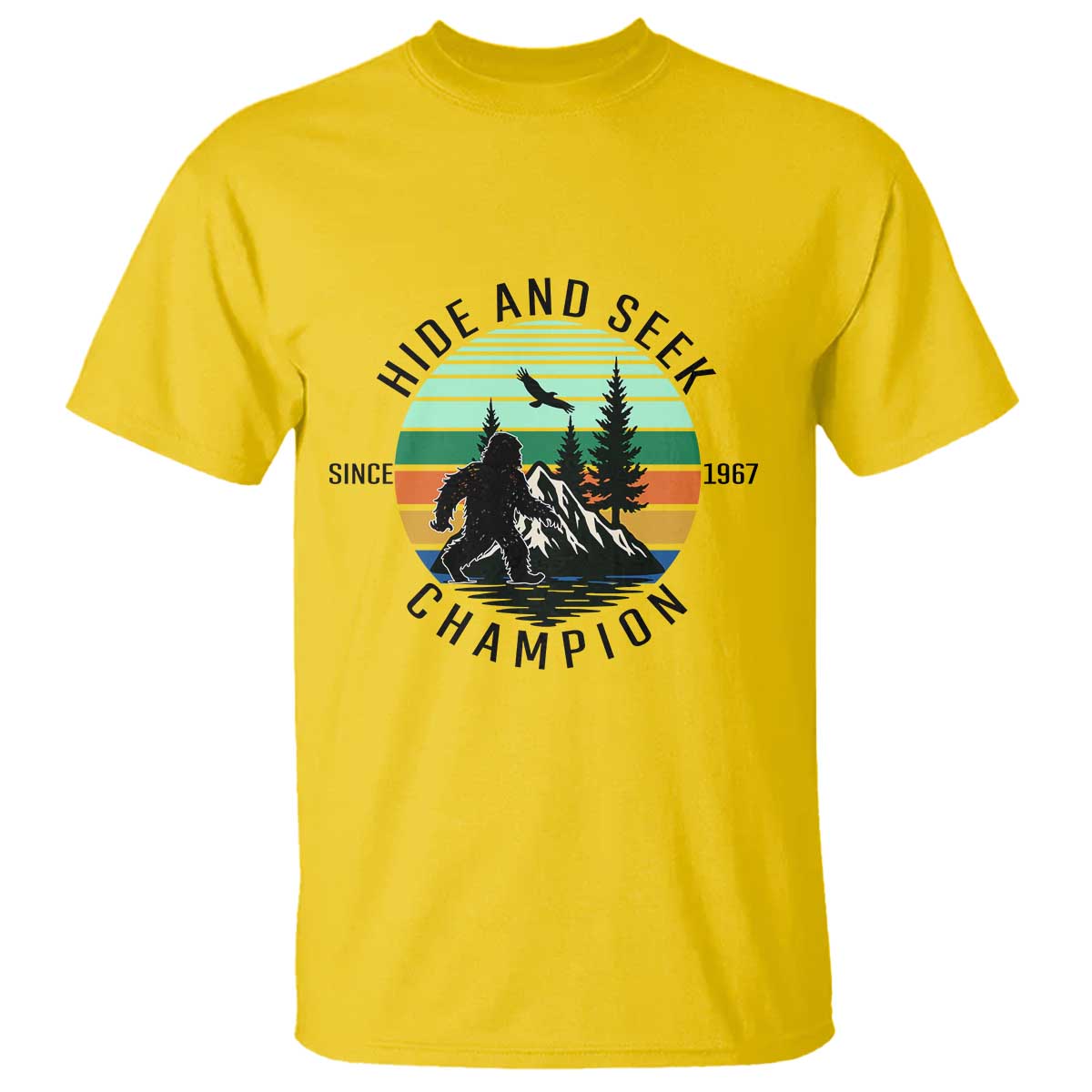 Hide And Seek Champion T Shirt Bigfoot Lover Gift - Wonder Print Shop