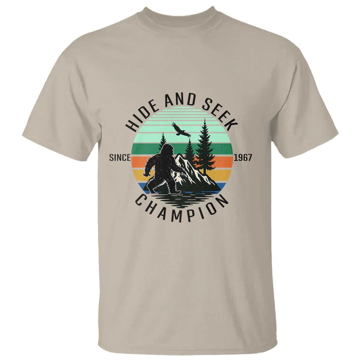 Hide And Seek Champion T Shirt Bigfoot Lover Gift - Wonder Print Shop