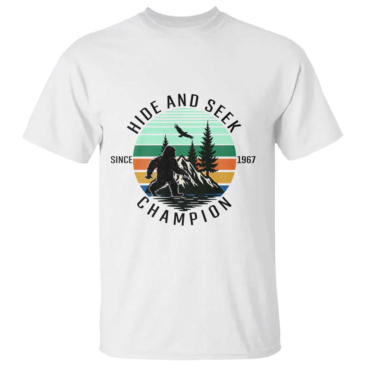 Hide And Seek Champion T Shirt Bigfoot Lover Gift - Wonder Print Shop