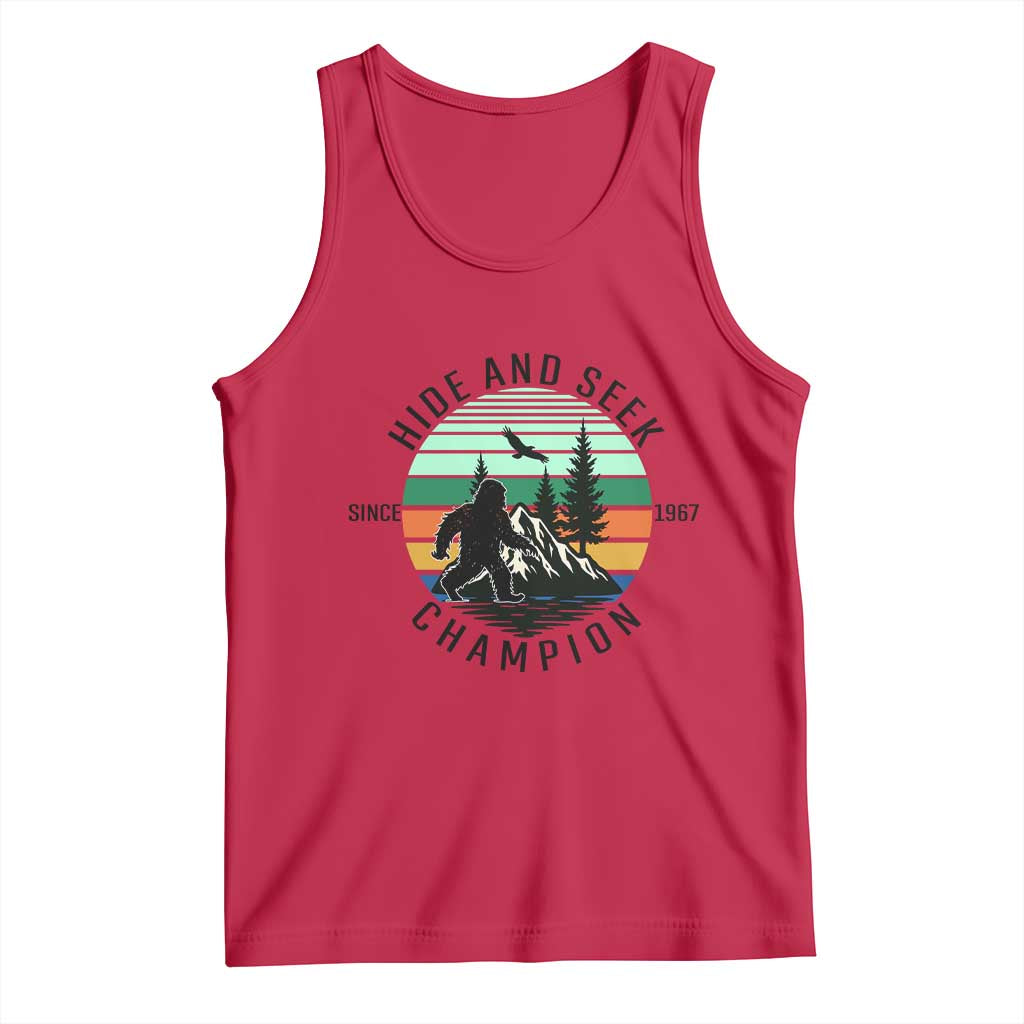 Hide And Seek Champion Tank Top Bigfoot Lover Gift - Wonder Print Shop