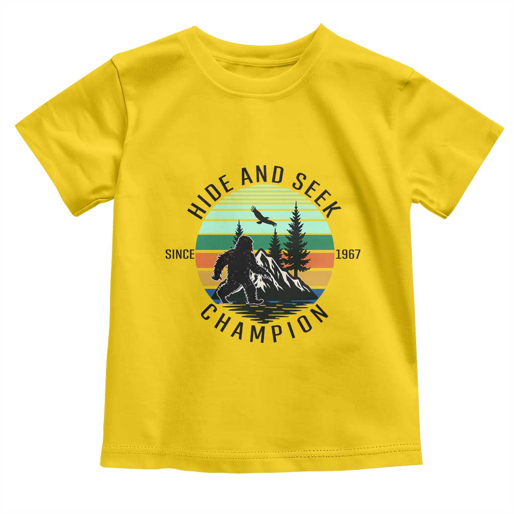 Hide And Seek Champion Toddler T Shirt Bigfoot Lover Gift - Wonder Print Shop