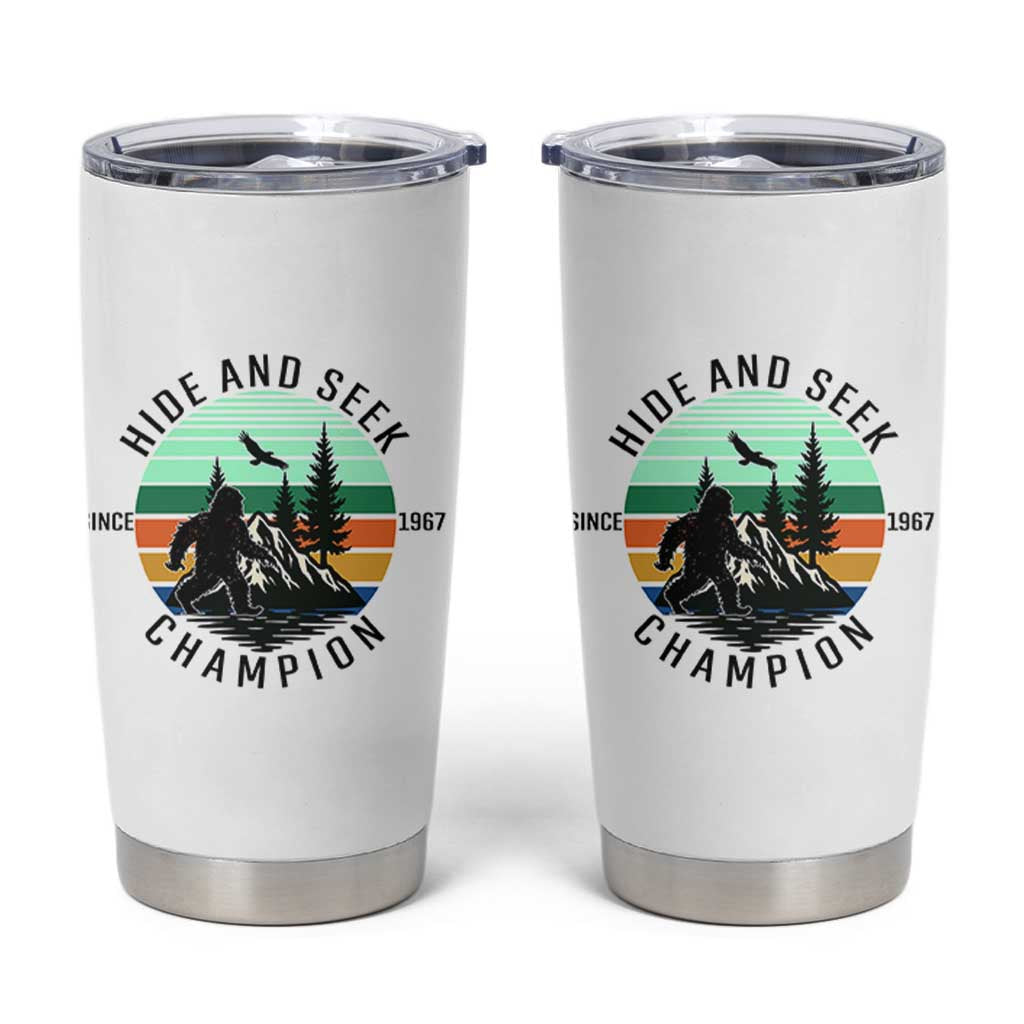 Hide And Seek Champion Tumbler Cup Bigfoot Lover Gift