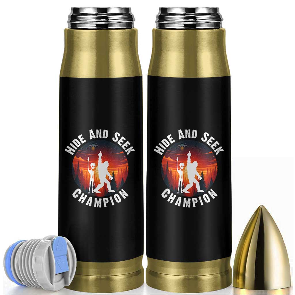 Hide And Seek Champion Bullet Tumbler Funny Bigfoot And Alien Lover Gift
