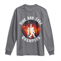 Hide And Seek Champion Long Sleeve Shirt Funny Bigfoot And Alien Lover Gift - Wonder Print Shop